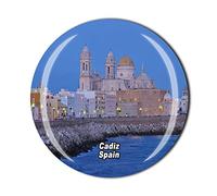 Cádiz España Imán de nevera Cristal Turístico Recuerdo Colección de regalo Refrigerador Adhesivo Magnético