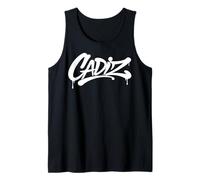 Cádiz Graffiti Ciudad Arte Callejero Handstyle España Souvenir Camiseta sin Mangas