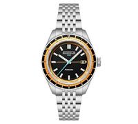 Cadola Reloj automático Ahrens para hombre de 42 mm con pulsera de acero inoxidable sólido CD-1061-55, Racecraft Negro