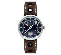 Cadola Reloj automático RPM de 44 mm para hombre con correa de cuero CD-1055, Azul oscuro, Rpm automático