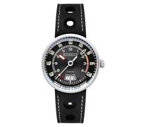 Cadola Reloj automático RPM de 44 mm para hombre con correa de cuero CD-1055, Negro víbora