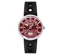 Cadola Reloj automático RPM de 44 mm para hombre con correa de cuero CD-1055, Rojo ladrillo refractario