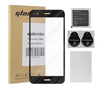 Cadorabo 3x Láminas protectoras de pantalla completa compatibles con Huawei Y6 PRO 2017 en TRANSPARENTE con NEGRO - 3x Vidrio protector de pantalla templado (Tempered) en dureza 9H con táctil 3D