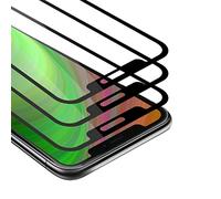 Cadorabo 3x Vidrio templado cobertura completa compatible con Apple iPhone 12 Pro Max (6,7" Zoll) en TRANSPARENTE con NEGRO - 3x Vidrio protector de pantalla en dureza 9H con compatibilidad touch 3D