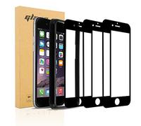 Cadorabo 3x Vidrio templado cobertura completa compatible con Apple iPhone 6 / 6S en TRANSPARENTE con NEGRO - Paquete de 3 Vidrio protector de pantalla en dureza 9H, touch 3D con ayuda de instalación