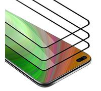 Cadorabo 3x Vidrio templado cobertura completa compatible con Huawei P40 en TRANSPARENTE con NEGRO - Paquete de 3 Vidrio protector de pantalla en dureza 9H con compatibilidad touch 3D