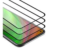 Cadorabo 3x Vidrio templado cobertura completa compatible con Motorola Moto G9 Plus en TRANSPARENTE con NEGRO - Paquete de 3 Vidrio protector de pantalla en dureza 9H con compatibilidad touch 3D