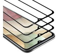 Cadorabo 3x Vidrio templado cobertura completa compatible con Samsung Galaxy A12 / M12 en TRANSPARENTE con NEGRO - Paquete de 3 Vidrio protector de pantalla en dureza 9H con compatibilidad touch 3D