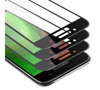 Cadorabo 3x Vidrio templado cobertura completa compatible con Samsung Galaxy A3 2017 en TRANSPARENTE con NEGRO - Paquete de 3 Vidrio protector de pantalla en dureza 9H con compatibilidad touch 3D