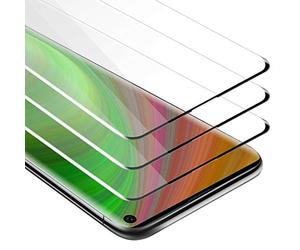 Cadorabo 3x Vidrio templado cobertura completa compatible con Samsung Galaxy S10 en TRANSPARENTE con NEGRO - Paquete de 3 Vidrio protector de pantalla en dureza 9H con compatibilidad touch 3D