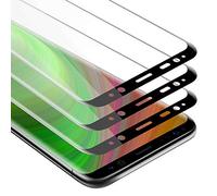Cadorabo 3x Vidrio templado cobertura completa compatible con Samsung Galaxy S8 en TRANSPARENTE con NEGRO - Paquete de 3 Vidrio protector de pantalla en dureza 9H con compatibilidad touch 3D