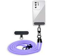 Cadorabo Cadena para teléfono móvil Compatible con Nokia 3310 2G en Morado - Cordón de teléfono Ajustable Pad extraíble para Insertar