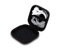 Cadorabo Caja de Almacenamiento de Auriculares en Color Negro - Funda Rectangular Resistente de Tela indeformable con Bolsillo de Malla y Cremallera para Auriculares, Auriculares, etc. - Funda