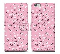 Cadorabo Estuche Compatible con Apple iPhone 6 / 6S - Diseño Lluvia de Flores No. 6 - Funda Protectora con Cierre magnético, función Atril y Ranura para Tarjetas