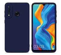 Cadorabo Estuche Compatible con Huawei P30 Lite en Fluid Azul Oscuro - Funda Protectora Fabricada en Silicona TPU Flexible