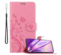 Cadorabo Estuche Compatible con OPPO Find X5 Pro en Rosa Floral - Funda Protectora en diseño Floral con Cierre magnético, función de Soporte y Ranuras para Tarjetas