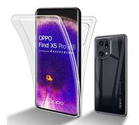 Cadorabo Estuche Compatible con OPPO Find X5 Pro en Transparente - 360° Funda Protector Full Body - Protección Delantera y Trasera, protección Integral con Protector de Pantalla