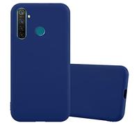 Cadorabo Estuche Compatible con Realme 5 Pro/Realme Q en Candy Azul Oscuro - Funda Protectora Fabricada en Silicona TPU Flexible