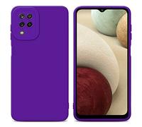Cadorabo Estuche Compatible con Samsung Galaxy A12 / M12 en Fluid PÚRPURA Oscuro - Funda Protectora Fabricada en Silicona TPU Flexible