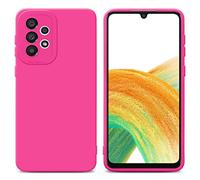 Cadorabo Estuche Compatible con Samsung Galaxy A33 5G en Fluid Hotpink - Funda Protectora Fabricada en Silicona TPU Flexible