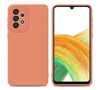 Cadorabo Estuche Compatible con Samsung Galaxy A52 (4G / 5G) / A52s en Fluid Naranja Claro - Funda Protectora Fabricada en Silicona TPU Flexible