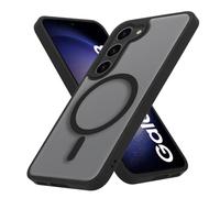 Cadorabo Estuche Compatible con Samsung Galaxy S23 Plus en Negro Compatible con MagSafe - Funda de protección híbrida con Borde de Silicona TPU y Parte Trasera Resistente