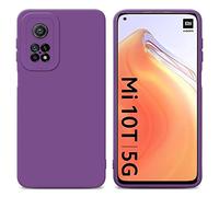 Cadorabo Estuche Compatible con Xiaomi Mi 10T / Mi 10T Pro en Fluid PÚRPURA Mate - Funda Protectora Fabricada en Silicona TPU Flexible