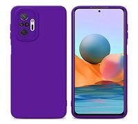 Cadorabo Estuche Compatible con Xiaomi RedMi Note 10 Pro en Fluid PÚRPURA Oscuro - Funda Protectora Fabricada en Silicona TPU Flexible