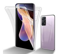 Cadorabo Estuche Compatible con Xiaomi RedMi Note 11 Pro 4G / 5G en Transparente - 360° Funda Protector Full Body - Protección Delantera y Trasera, protección Integral con Protector de Pantalla