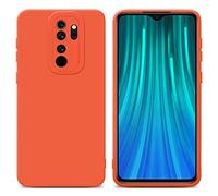 Cadorabo Estuche Compatible con Xiaomi RedMi Note 8 Pro en Fluid Naranja - Funda Protectora Fabricada en Silicona TPU Flexible