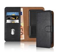 Cadorabo Flip Case Compatible con Huawei Ascend Y625 Funda de teléfono móvil con Ranura para Tarjetas, 360 Grados de protección Flip Case - Libro PU Flip Caso Plegable Negro