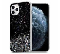 Cadorabo Funda Compatible con Apple iPhone 11 en Negro con Purpurina - Funda Protectora de Silicona TPU con Purpurina Brillante - Ultra Slim Back Cover Case