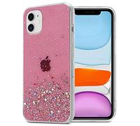 Cadorabo Funda Compatible con Apple iPhone 11 Pro en Rosa con Purpurina - Funda Protectora de Silicona TPU con Purpurina Brillante - Ultra Slim Back Cover Case