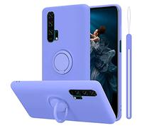 Cadorabo Funda Compatible con Honor 20 Pro en Liquid Lila Claro - Funda para Teléfono Móvil Hecha de Silicona TPU Flexible con Anillo - Funda Trasera Ultradelgada Parachoques