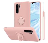 Cadorabo Funda Compatible con Huawei P30 Pro en Liquid Rosa - Funda para Teléfono Móvil Hecha de Silicona TPU Flexible con Anillo - Funda Trasera Ultradelgada Parachoques