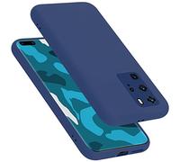 Cadorabo Funda Compatible con Huawei P40 Pro / P40 Pro+ Funda de Silicona para P40 Pro Case de Silicona líquida - Resistente a los arañazos y a los Golpes Fina TPU Carcasa para Huawei P40 Pro - Azul