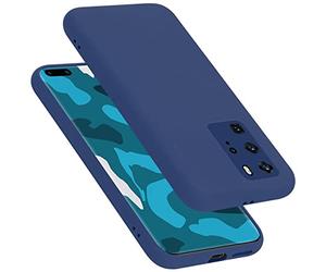 Cadorabo Funda Compatible con Huawei P40 Pro / P40 Pro+ Funda de Silicona para P40 Pro Case de Silicona líquida - Resistente a los arañazos y a los Golpes Fina TPU Carcasa para Huawei P40 Pro - Azul