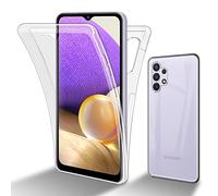 Cadorabo Funda compatible con Samsung Galaxy A33 5G en TRANSPARENTE - Funda para teléfono móvil de cuerpo completo de 360° Protección delantera y trasera Protección integral con protección de pantalla