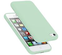 Cadorabo Funda de Silicona Compatible con Apple iPhone 5 / 5S / SE 2016, Funda Protectora de Cuerpo Completo para iPhone 5 / 5S / SE 2016- Resistente a arañazos fundade TPU - Liquid Verde Claro