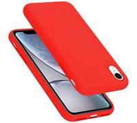 Cadorabo Funda de Silicona Compatible con Apple iPhone XR, Funda Protectora de Cuerpo Completo para iPhone XR- Resistente a arañazos y Golpes Fina Funda de TPU - Liquid Rojo