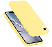 Cadorabo Funda de Silicona Compatible con Apple iPhone XR, Funda Protectora de Cuerpo Completo para iPhone XR- Resistente a arañazos y Golpes Fina Funda de TPU - Liquid Amarillo