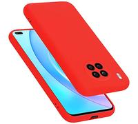 Cadorabo Funda de Silicona Compatible con Honor 50 Lite, Funda Protectora de Cuerpo Completo para 50 Lite- Resistente a arañazos y Golpes Fina Funda de TPU - Liquid Rojo