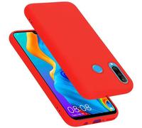 Cadorabo Funda de Silicona Compatible con Huawei P30 Lite, Funda Protectora de Cuerpo Completo para P30 Lite- Resistente a arañazos y Golpes Fina Funda de TPU - Liquid Rojo