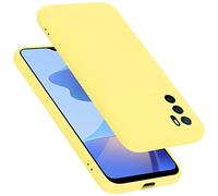 Cadorabo Funda de Silicona Compatible con OPPO A16s / A54s, Funda Protectora de Cuerpo Completo para A16s / A54s- Resistente a arañazos y Golpes Fina Funda de TPU - Liquid Amarillo