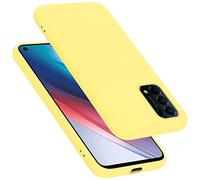 Cadorabo Funda de Silicona Compatible con OPPO Find X3 Lite, Funda Protectora de Cuerpo Completo para Find X3 Lite- Resistente a arañazos y Golpes Fina Funda de TPU - Liquid Amarillo