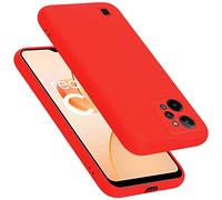 Cadorabo Funda de Silicona Compatible con Realme C31, Funda Protectora de Cuerpo Completo para C31- Resistente a arañazos y Golpes Fina Funda de TPU - Liquid Rojo