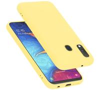 Cadorabo Funda de Silicona Compatible con Samsung Galaxy A10e / A20e, Funda Protectora de Cuerpo Completo para Galaxy A10e / A20e- Resistente a arañazos y Golpes Fina Funda de TPU - Liquid Amarillo