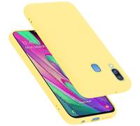 Cadorabo Funda de Silicona Compatible con Samsung Galaxy A40, Funda Protectora de Cuerpo Completo para Galaxy A40- Resistente a arañazos y Golpes Fina Funda de TPU - Liquid Amarillo