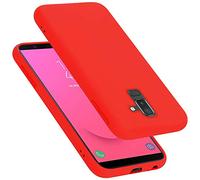 Cadorabo Funda de Silicona Compatible con Samsung Galaxy A6 Plus 2018, Funda Protectora de Cuerpo Completo para Galaxy A6 Plus 2018- Resistente a arañazos y Golpes Fina Funda de TPU - Liquid Rojo
