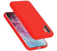 Cadorabo Funda de Silicona Compatible con Samsung Galaxy Note 10 Plus, Funda Protectora de Cuerpo Completo para Galaxy Note 10 Plus- Resistente a arañazos y Golpes Fina Funda de TPU - Liquid Rojo